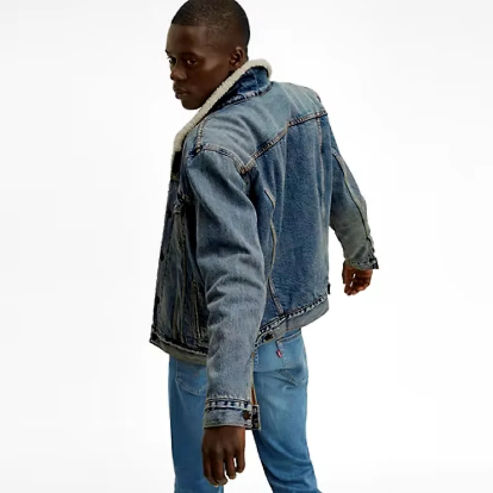 LEVI'S TYPE III SHERPA DENIM TRUCKER JACKET SIZE LARGE - Picture 3 of 5